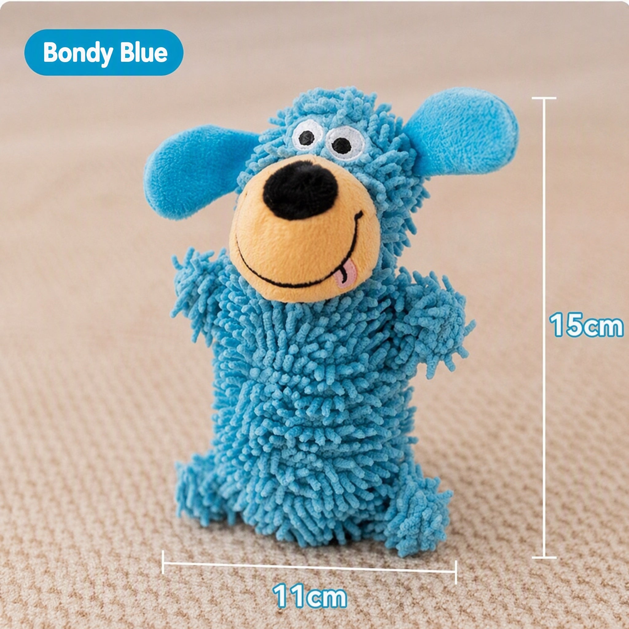 Squeaky Plush Dog Toy – Interactive Chew Mop