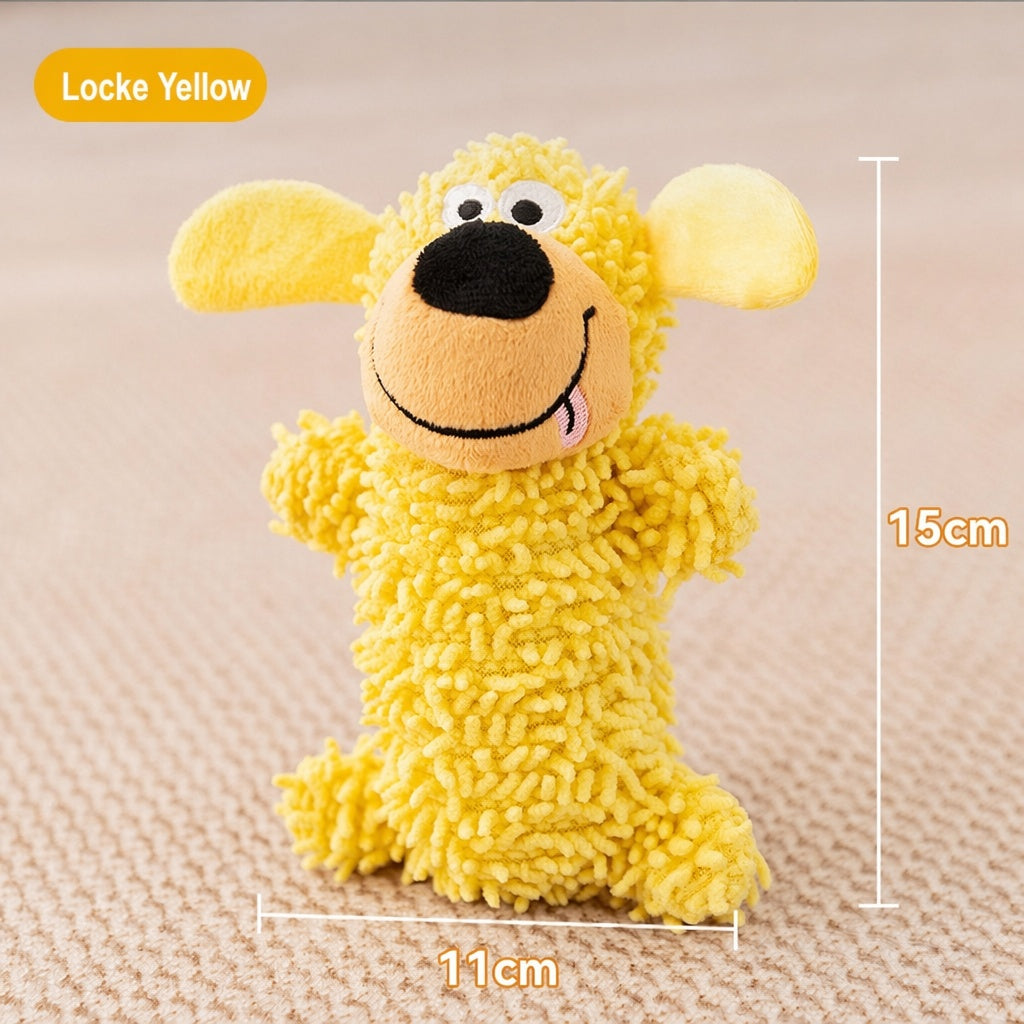 Squeaky Plush Dog Toy – Interactive Chew Mop