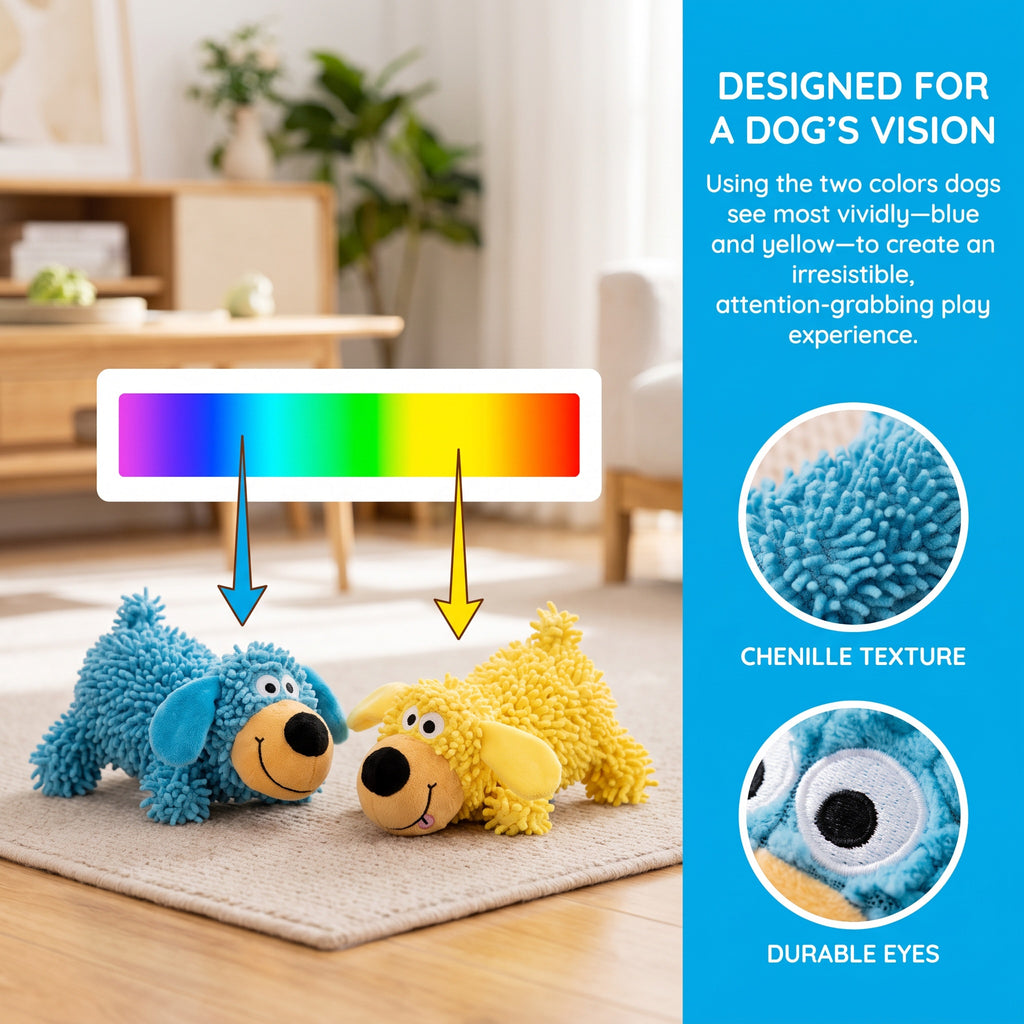 Squeaky Plush Dog Toy – Interactive Chew Mop
