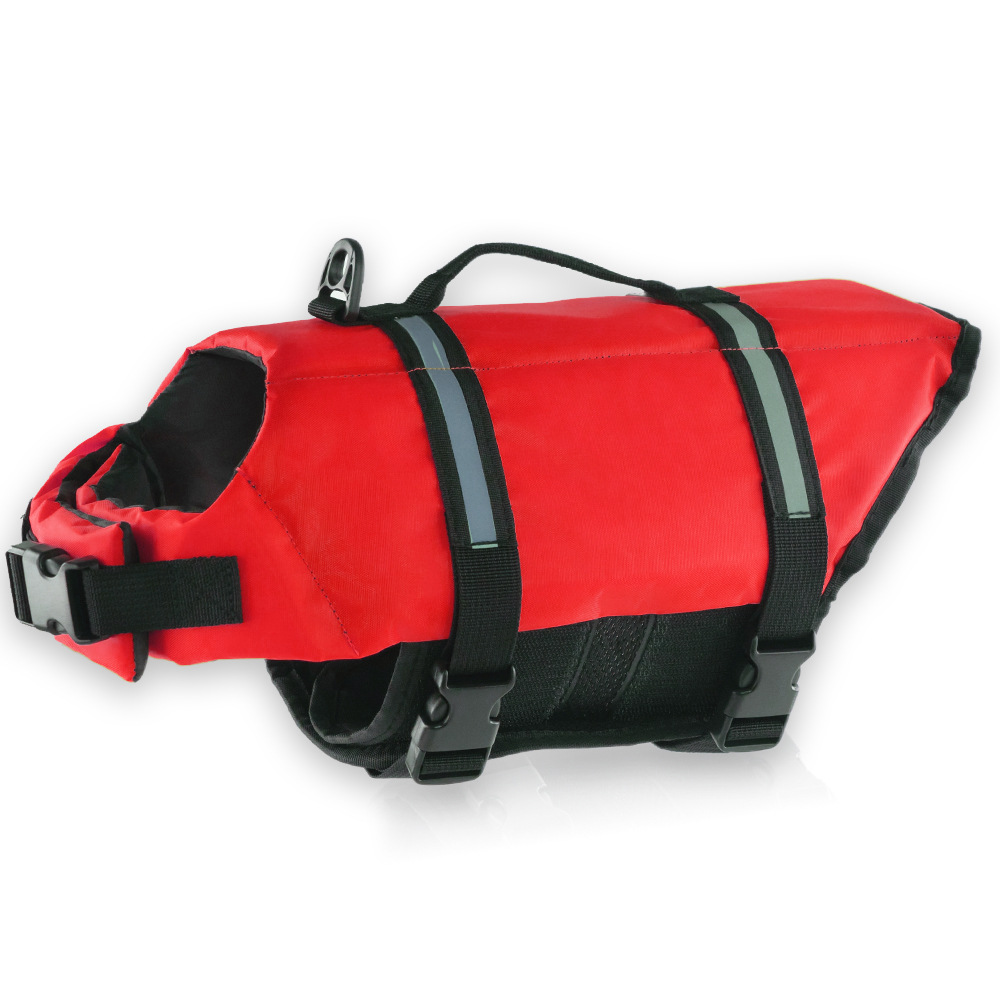 Dog life jacket red – high visibility swim vest for dogs