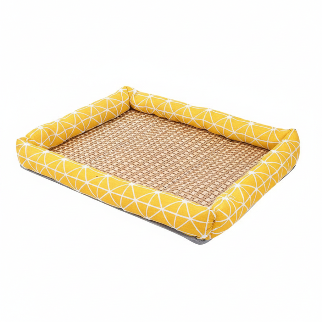 Pet cooling mat bed white background product shot