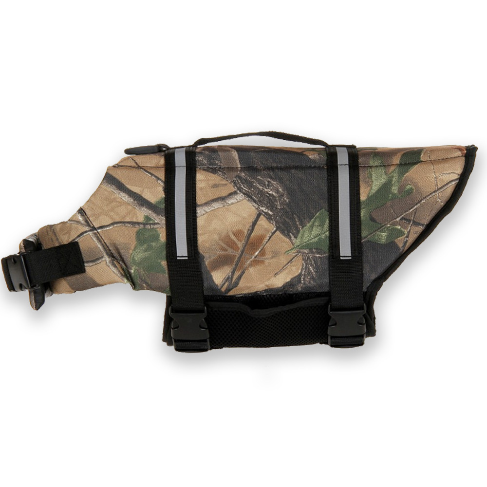 Dog life jacket light camouflage pattern – swim vest for dogs